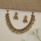 Ornate Antique Necklace with Repeating Oval Panels and Fringe