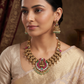 Antique Necklace with Elaborate Lakshmi Centre and Hanging Beads