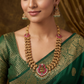 Detailed Lakshmi Antique Long Haara with Floral Centre