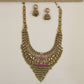 Sculpted Lakshmi Antique Long Haara with Elaborate Pendant Work