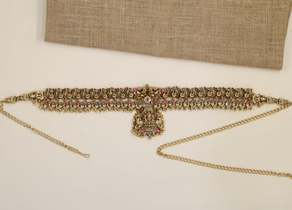 Lakshmi Antique Waist Belt with Ornate Peacock Detailing