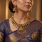 Detailed Antique Necklace with Curved Links and Pendant Work