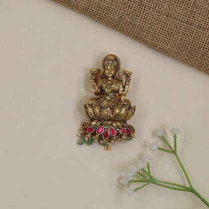 Lakshmi Antique Jade Bille with Lotus Detailing