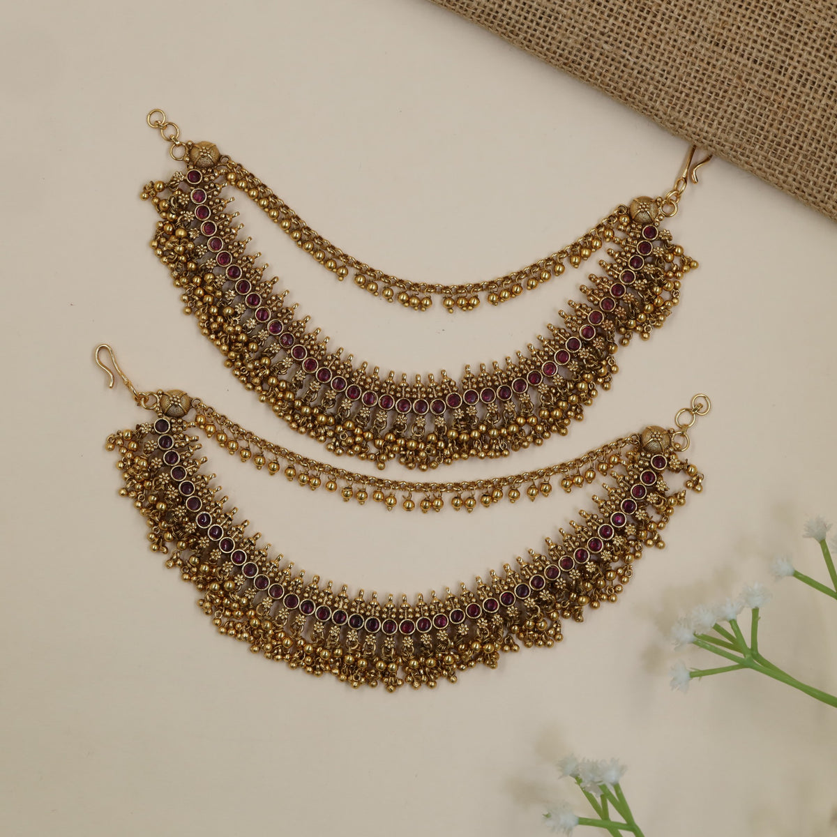 Antique Mati with Intricate Round Accents