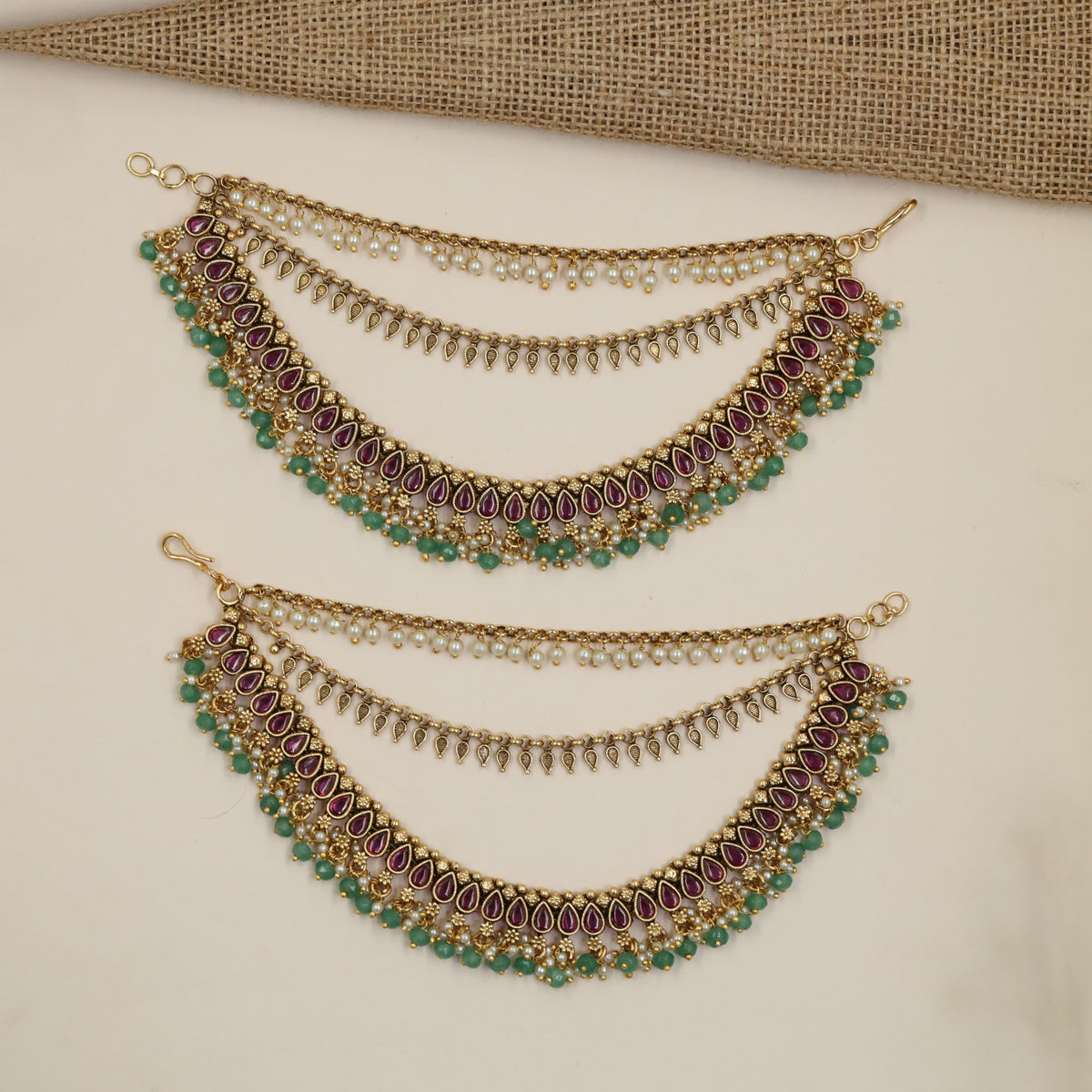 Antique Mati with Repeating Teardrop Details and Drops