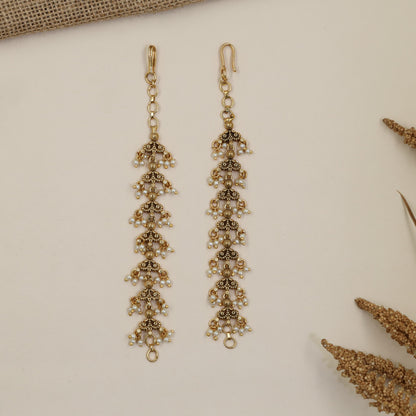 Antique Mati with Repeating Floral Drops and Fine Links