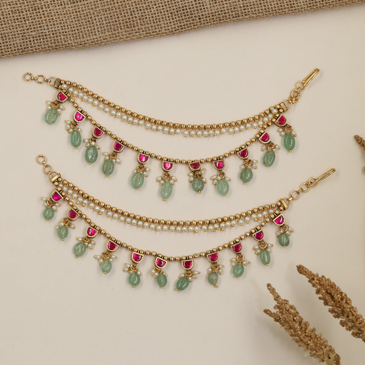 Antique Mati with Fine Linkwork and Repeating Drops