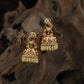 Antique Jumka with Sculpted Peacock Top and Hanging Beads