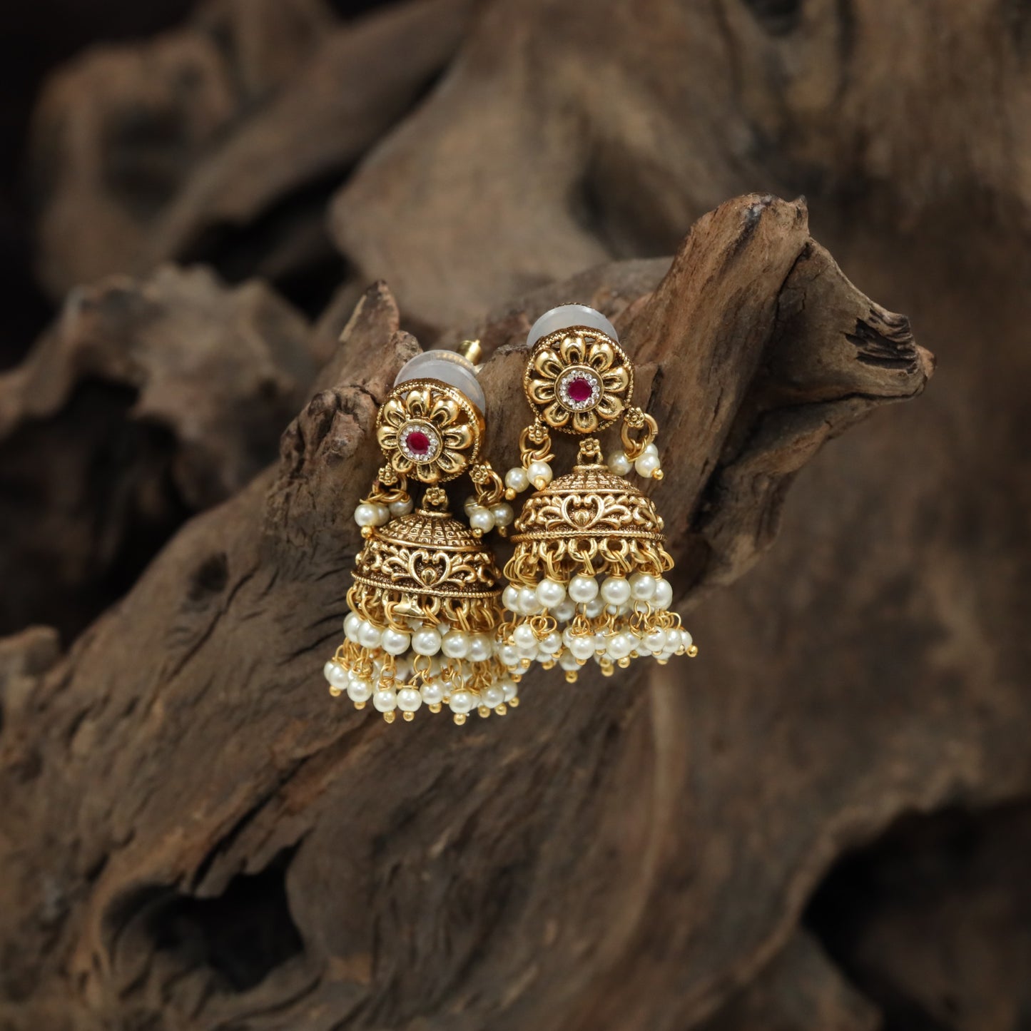 Antique Jumka with Rosette Centre and Hanging Fringe