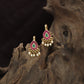 Teardrop Frame Antique Bugadi with Geometric Detailing and Hanging Drops