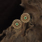 Circular Medallion Antique Stud with Radiant Centre and Ornate Border