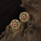 Circular Medallion Antique Stud with Radiant Centre and Ornate Border