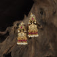Peacock Antique Jumka with Ornate Dome and Beaded Fringe