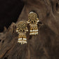 Floral Circle Antique Jumka with Intricate Dome and Beaded Fringe