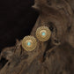Circular Antique Stud with Intricate Rosette Detailing