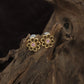 Floral Antique Stud with Round Centre and Petal Border