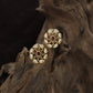 Antique Stud Showcasing Oval Centre and Intricate Scrollwork