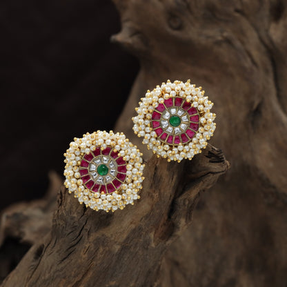 Antique Stud Featuring a Rosette Centre and Ornamental Beads