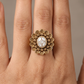Antique Finger Ring with Symmetrical Petal Work and Fine Ornamental Detailing