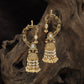 Traditional Cuff Jhumka with Ornamental Hoop Design and Sculpted Hanging Elements