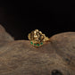 Lakshmi Figure with Intricate Scrollwork and lotus Detailing Antique Finger Ring