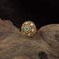 Traditional Floral Finger Ring with Detailed Centre Work and Ornamental Circular Frame