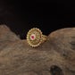Fine Curved Scrollwork and Petal Detailing in an Antique Finger Ring
