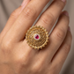 Fine Curved Scrollwork and Petal Detailing in an Antique Finger Ring