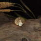 Peacock Antique Finger Ring with Sculpted Details and Floral Scrollwork