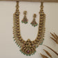 Antique Long Haara with Detailed Coin Work and Traditional Lakshmi Centre
