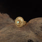 Sculpted Floral Centre with Intricate Border Work Antique Finger Ring