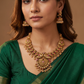 Peacock Antique Necklace with Statement Pendant and Intricate Peacock Detailing