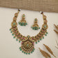 Peacock Antique Necklace with Statement Pendant and Intricate Peacock Detailing