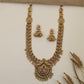 Peacock Long Haara Set with Intricate Curved Work
