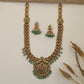 Peacock Long Haara with Intricate Curved Work and Ornamental Pendant