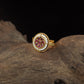 Floral Rosette Antique Finger Ring with Circular Pearl Border and Detailed Centre