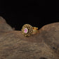 Antique Finger Ring with Oval Centre and Intricate Floral Scrollwork