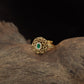 Antique Finger Ring with Oval Centre and Intricate Floral Scrollwork