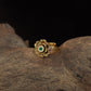 Floral Antique Finger Ring with Intricate Petal Work and Decorative Centre