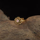 Floral Antique Finger Ring with Intricate Petal Work and Decorative Centre