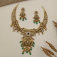 Grand Antique Necklace Set with Curved Carved Elements