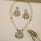 Floral Beads Necklace Set with Lotus-Inspired Pendant