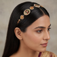Rosette-Link Jadau Shishphul with Geometric Centre