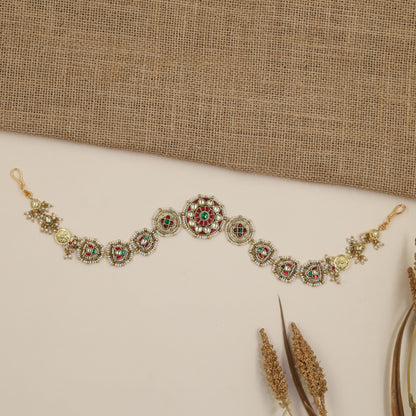Jadau Rosette Shishphul with Framed Roundel