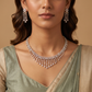 GJ Petal Garland Necklace Set with Teardrops