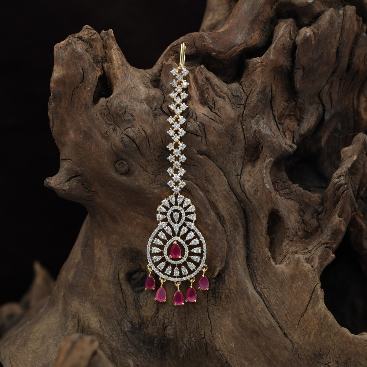 GJ Rosette Tikka with Teardrop Fringe