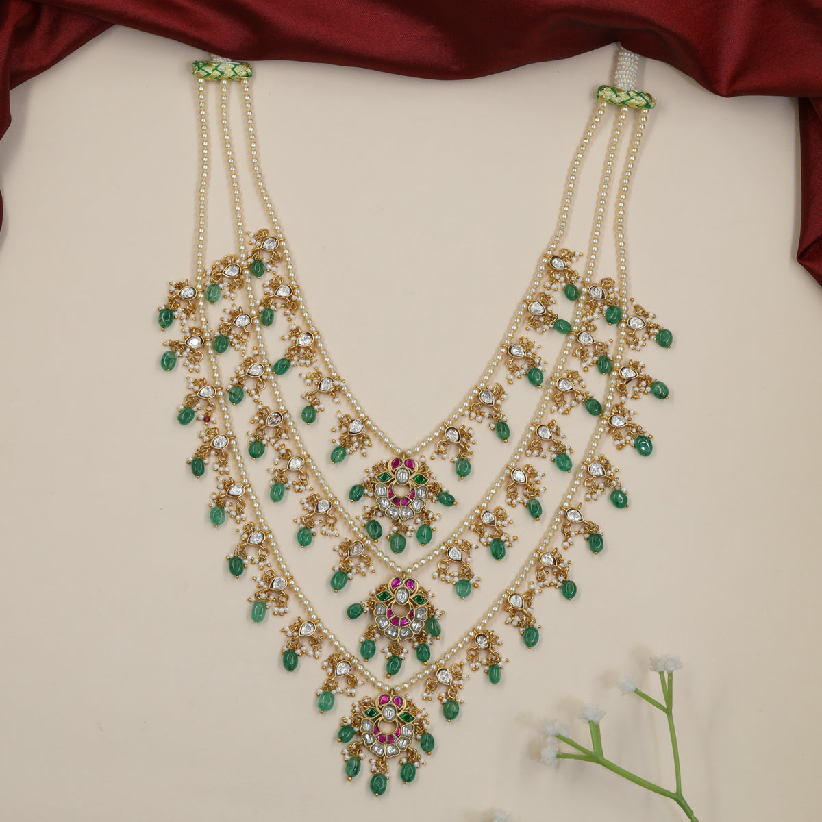 Heritage Jadau Long Haara with Beaded Strands