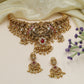 Antique Lakshmi Choker Set with Sculpted Florals