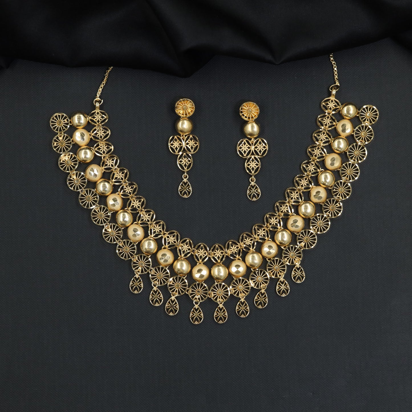 Modern ethnic Forming Necklace featuring delicate hanging drop fringe