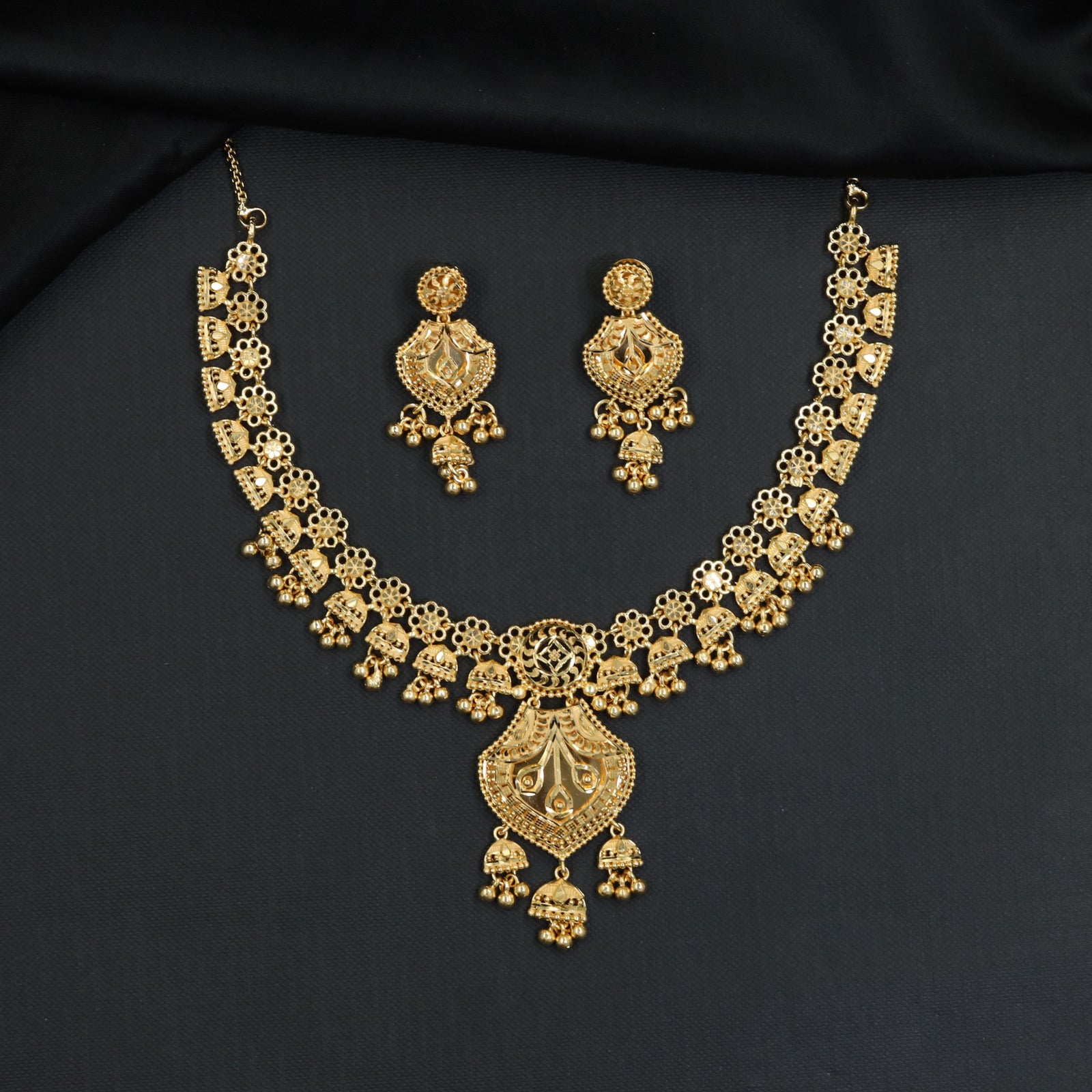 Heritage Link Forming Necklace with Floral Drop Detailing